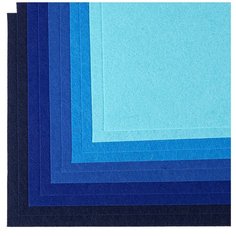 Набор листового фетра IDEAL мягкий, 1 мм, 20*30 см, 10 листов, синий ассорти (TBY.FLT-SA7)