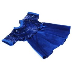 Одежда для кукол Карапуз 40-42 см, Синие платье с пайетками (OTF-2103D-RU)