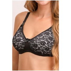 Бюстгальтер послеродовой ФЭСТ размер: 75-C, черный с белым (2638)