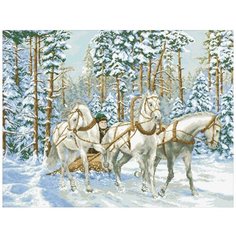 Алмазная мозаика Паутинка Тройка, 73*56 см (ПАУ.М111)