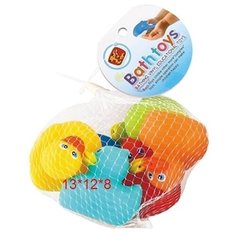 Набор игрушек для купания Shantou "Уточки", (брызгалки), в сетке, 13*12*8 см (ZY754156)