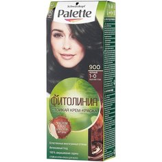 Palette Фитолиния Стойкая крем-краска для волос, 900 (1-0) Черный, 110 мл