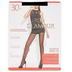 Колготки Glamour Positive Press, 30 den, размер 2-S(1/2-S), nero (черный)