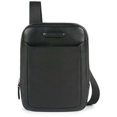 Сумка-планшет PIQUADRO, натуральная кожа, черный