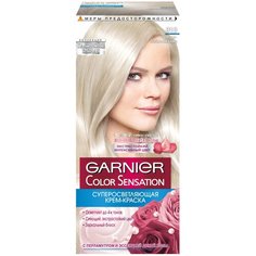 GARNIER Color Sensation Платиновые блонды стойкая крем-краска, 910, Пепельно-платиновый Блонд