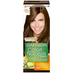 GARNIER Color Naturals стойкая питательная крем-краска для волос, 4.3, Золотистый каштан