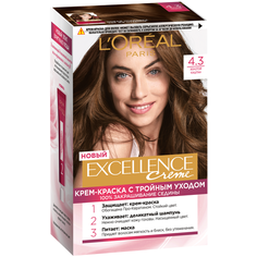 LOreal Paris Excellence стойкая крем-краска для волос, 4.3, Золотой Каштан