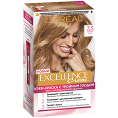 LOreal Paris Excellence стойкая крем-краска для волос, 7.3, Золотой Русый