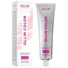OLLIN Professional Color Platinum Collection перманентная крем-краска для волос, 10/75 светлый блондин коричнево-махагоновый, 100 мл