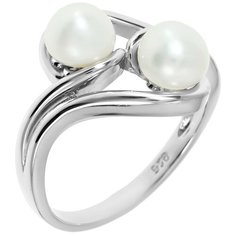 Balex Кольцо 1433930245 из серебра 925 пробы с жемчугом культивированным, размер 17