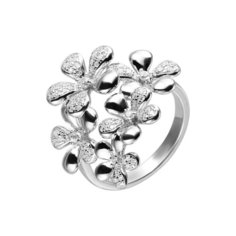 Balex Кольцо 1458910003 из серебра 925 пробы с фианитом, размер 18