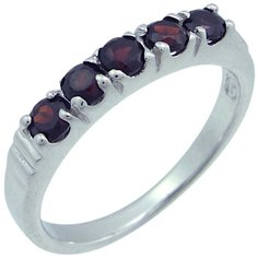 Balex Кольцо 1405937570 из серебра 925 пробы с гранатом природным, размер 16.5