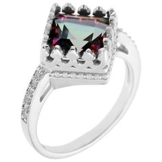 Balex Кольцо 1410931448 из серебра 925 пробы с мистик кварцем природным, размер 17