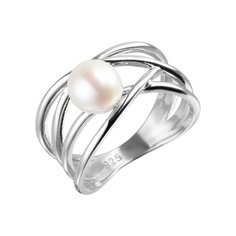 Balex Кольцо 1458930004 из серебра 925 пробы с жемчугом культивированным, размер 17.5