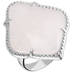 Balex Кольцо 1436930246 из серебра 925 пробы с розовым кварцем природным, размер 17.5