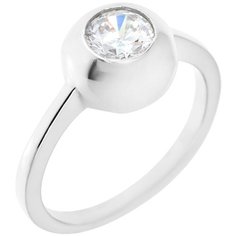 Balex Кольцо 1422910286 из серебра 925 пробы с фианитом, размер 18