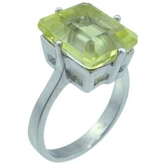 Balex Кольцо 1405937637 из серебра 925 пробы с кварцем Лимонным, размер 18