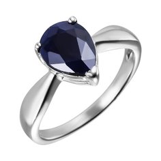 Balex Кольцо 1457930058 из серебра 925 пробы с сапфиром корундом природным, размер 18