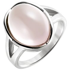 Balex Кольцо 1405937834 из серебра 925 пробы с розовым кварцем природным, размер 17.5