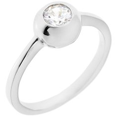 Balex Кольцо 1422910287 из серебра 925 пробы с фианитом, размер 18.5