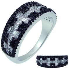 Balex Кольцо 1405937427 из серебра 925 пробы с фианитом, размер 19.5