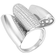 Balex Кольцо 1445900018 из серебра 925 пробы с фианитом, размер 17