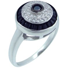 Balex Кольцо 1405937460 из серебра 925 пробы с фианитом, размер 16