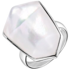 Balex Кольцо 1436930244 из серебра 925 пробы с перламутром, размер 18