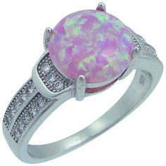 Balex Кольцо 1405937500 из серебра 925 пробы с опалом и фианитом, размер 19