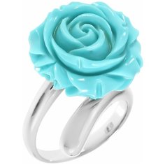 Balex Кольцо 1432920040 из серебра 925 пробы с бирюзой синтетической, размер 18