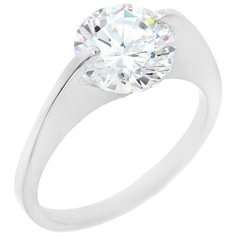 Balex Кольцо 1422910285 из серебра 925 пробы с фианитом, размер 17