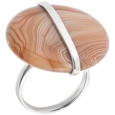 Balex Кольцо 1436930215 из серебра 925 пробы с агатом природным, размер 17