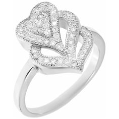 Balex Кольцо 1422910109 из серебра 925 пробы с фианитом, размер 18