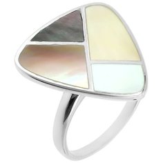 Balex Кольцо 1424920285 из серебра 925 пробы с перламутром, размер 17