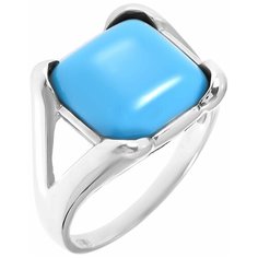 Balex Кольцо 1421930217 из серебра 925 пробы с бирюзой реконструированной, размер 16