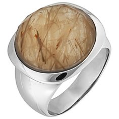 Balex Кольцо 1436930225 из серебра 925 пробы с рутиловым кварцем природным, размер 18