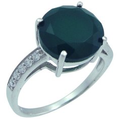 Balex Кольцо 1405937482 из серебра 925 пробы с хризопразом природным и фианитом, размер 17