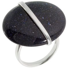 Balex Кольцо 1436930214 из серебра 925 пробы с авантюрином реконструированным, размер 17