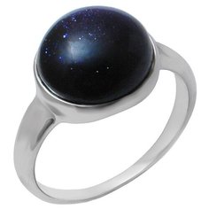 Balex Кольцо 1410931612 из серебра 925 пробы с авантюрином реконструированным, размер 18