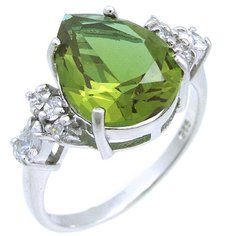 Balex Кольцо 1405937769 из серебра 925 пробы с султанитом синтетическим и фианитом, размер 20