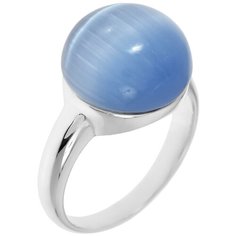 Balex Кольцо 1432930150 из серебра 925 пробы с кошачьим глазом синтетическим, размер 18