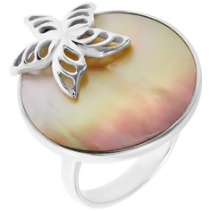 Balex Кольцо 1424920149 из серебра 925 пробы с перламутром, размер 19