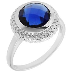 Balex Кольцо 1410931442 из серебра 925 пробы с сапфиром синтетическим, размер 17