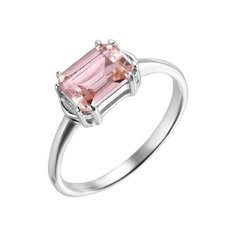 Balex Кольцо 1457930063 из серебра 925 пробы с морганитом синтетическим, размер 17.5