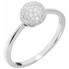 Balex Кольцо 1422910148 из серебра 925 пробы с фианитом, размер 18.5