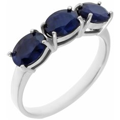 Balex Кольцо 1405937867 из серебра 925 пробы с сапфиром корундом природным, размер 19