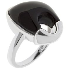 Balex Кольцо 1432930196 из серебра 925 пробы с ониксом, размер 17.5