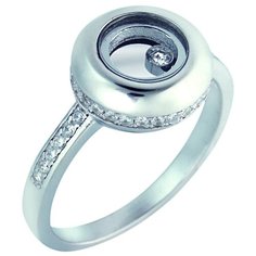 Balex Кольцо 1405937409 из серебра 925 пробы с фианитом, размер 19