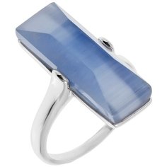 Balex Кольцо 1432930124 из серебра 925 пробы с кошачьим глазом синтетическим, размер 19