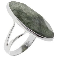 Balex Кольцо 1436930185 из серебра 925 пробы с рутиловым кварцем природным, размер 17